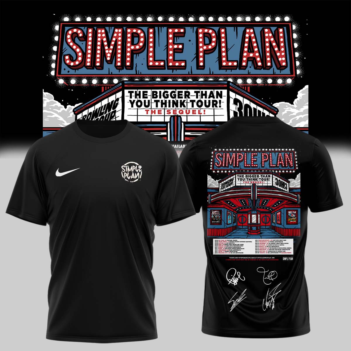 Simple Plan " The Bigger Than You Think! Tour "- Tshirt