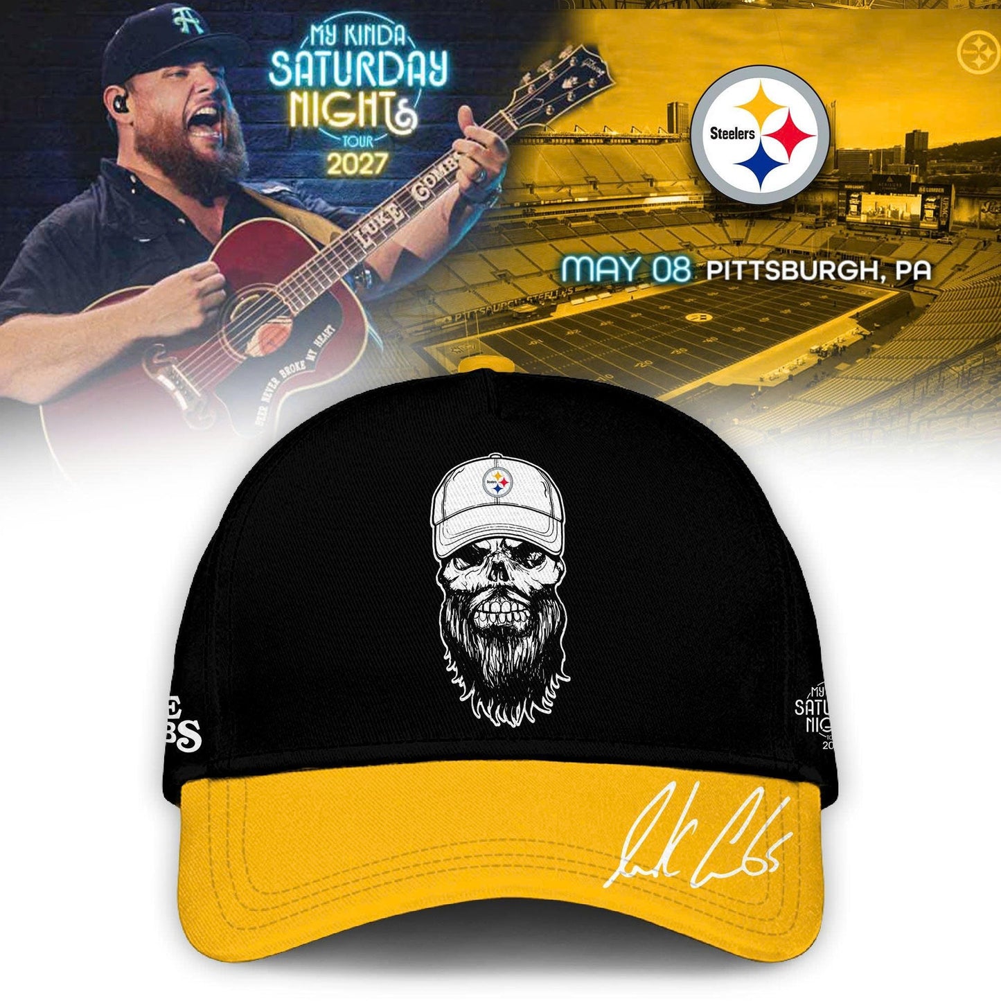 Pittsburgh Steelers x Luke Combs My Kinda Saturday Night Tour 2027 Jersey