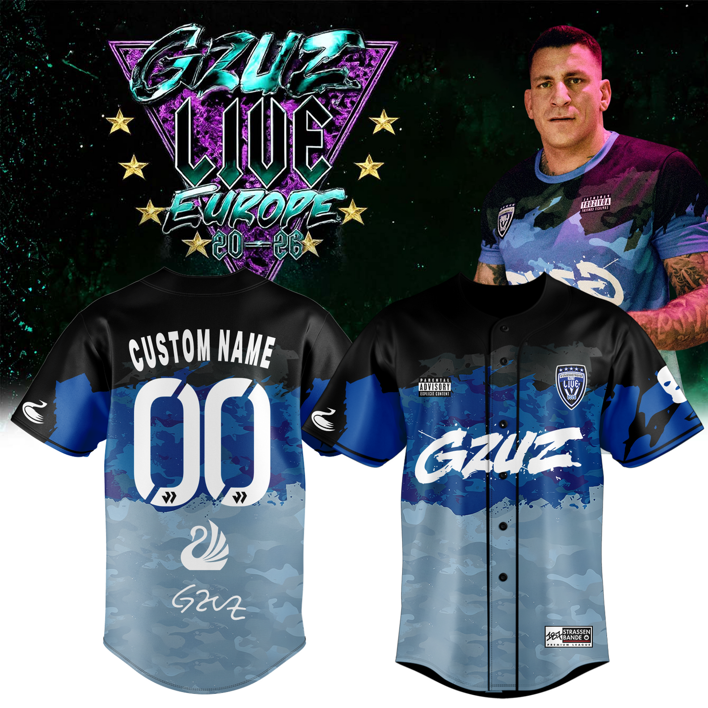 ,.GZUZ “LIVE EUROPE TOUR 2026” Signed – Jersey (Custom Name & Number )