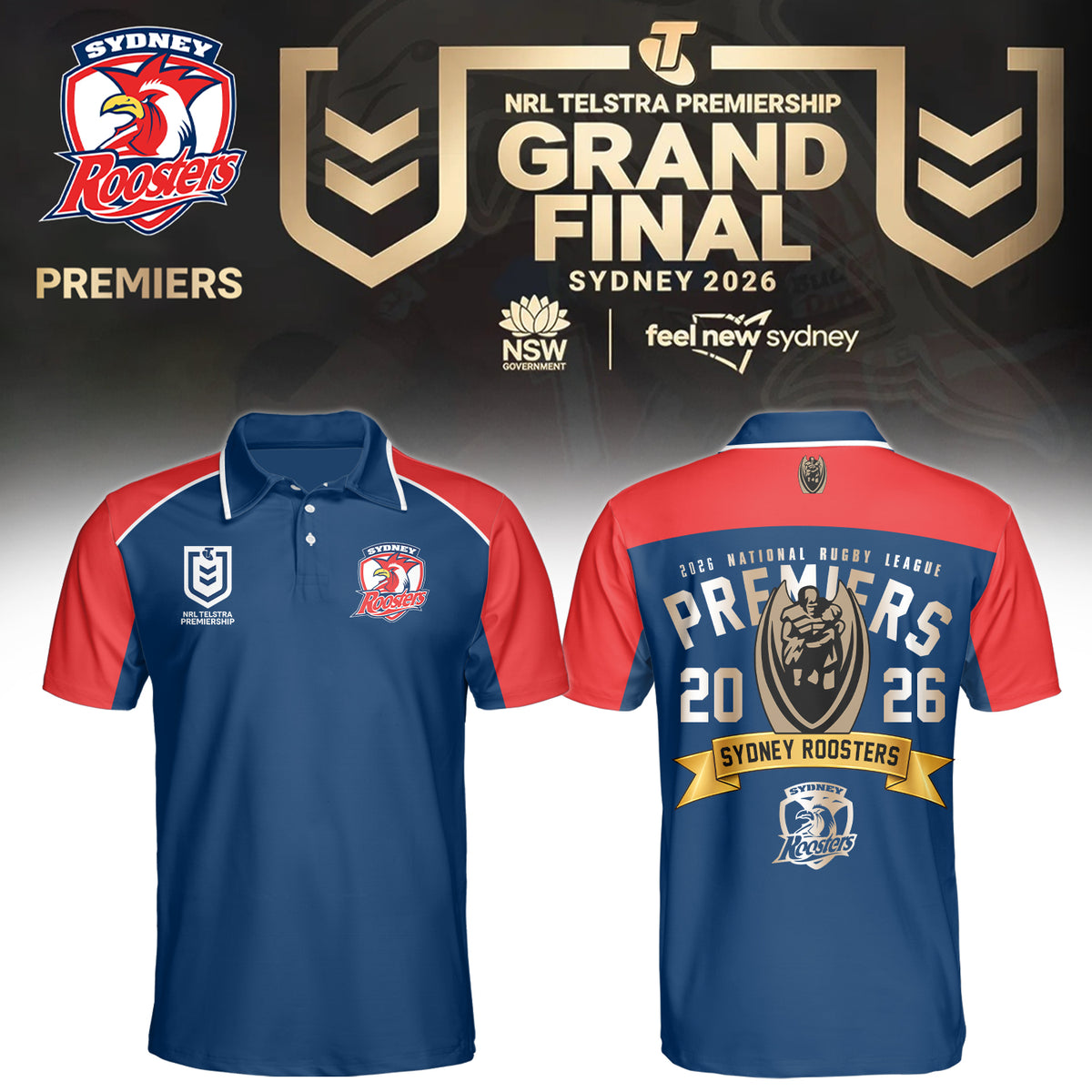,,.Sydney Roosters 🏆 NRL Premiers 2026 PoLo
