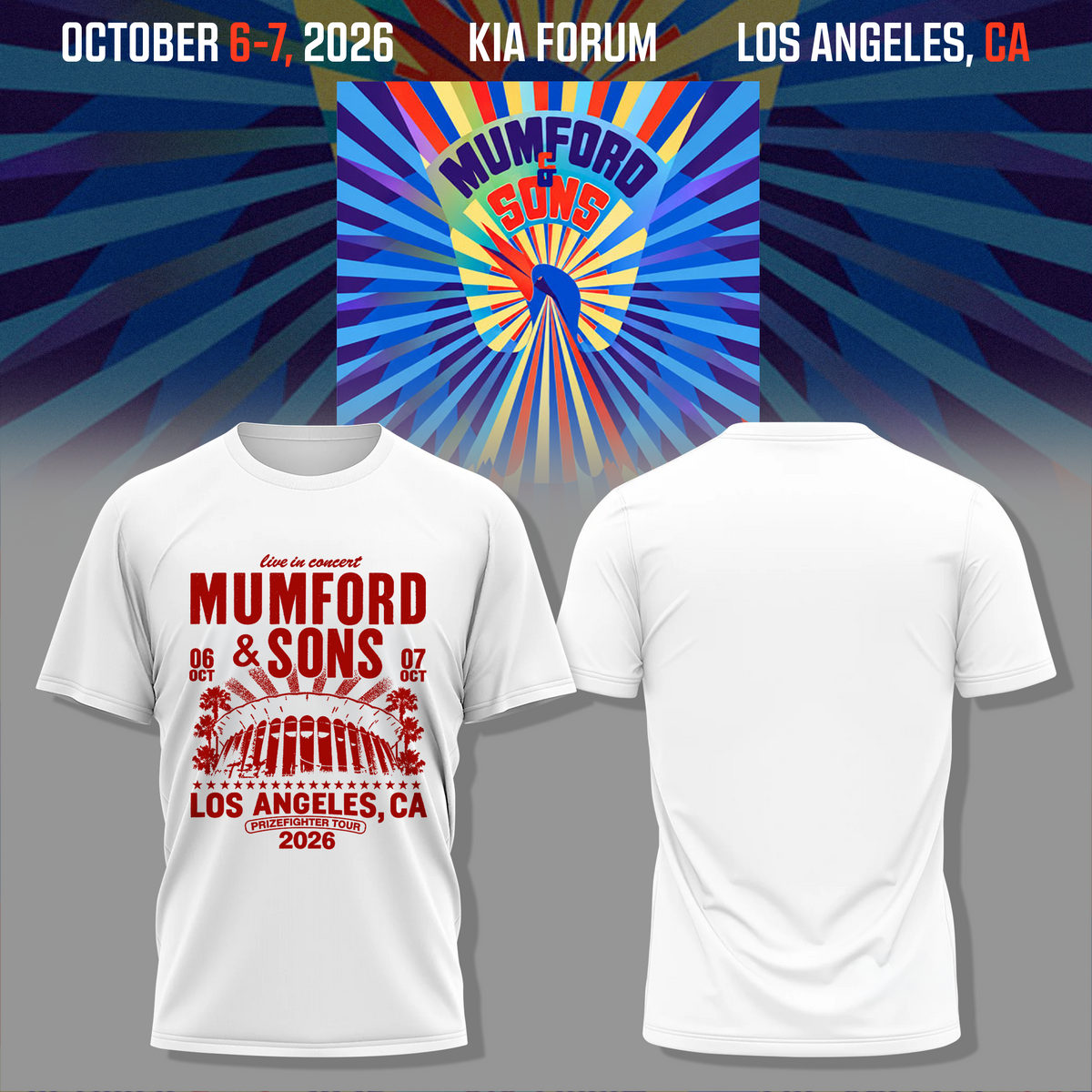 Limited Edition Prizefighter, CA Tour 2026 T-shirt