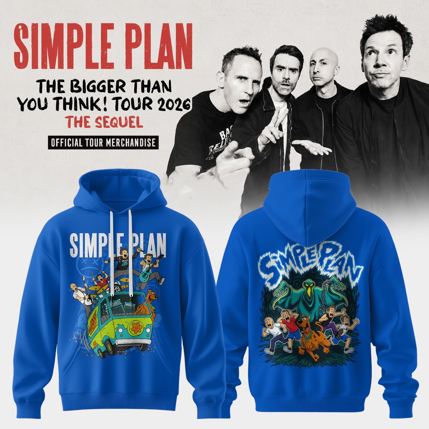 The Bigger Than You Think Tour 2026 Heavyweight 3D Graphic Hoodie – Blue Concert Edition