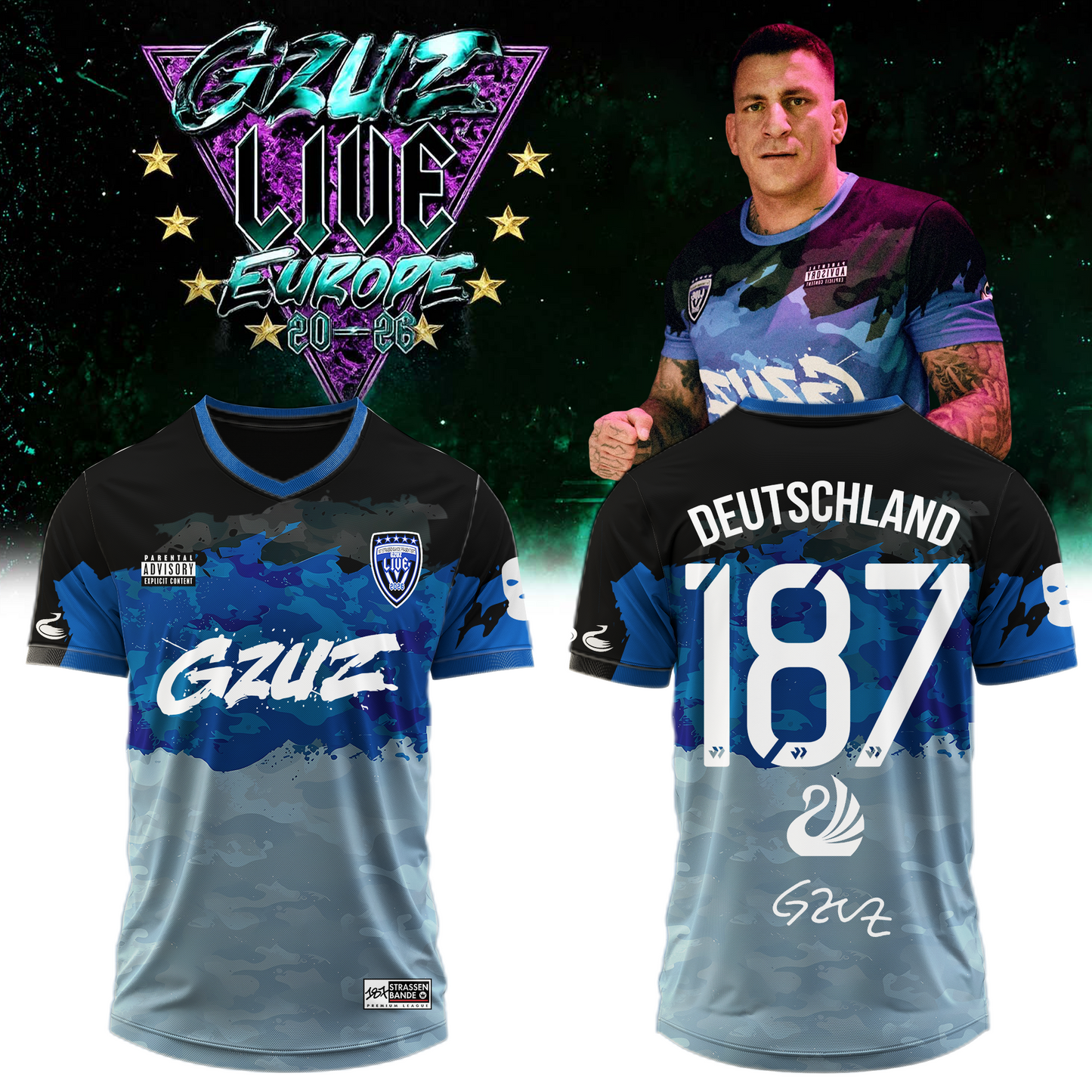 ,,,.GZUZ “LIVE EUROPE TOUR 2026” Signed – Jersey