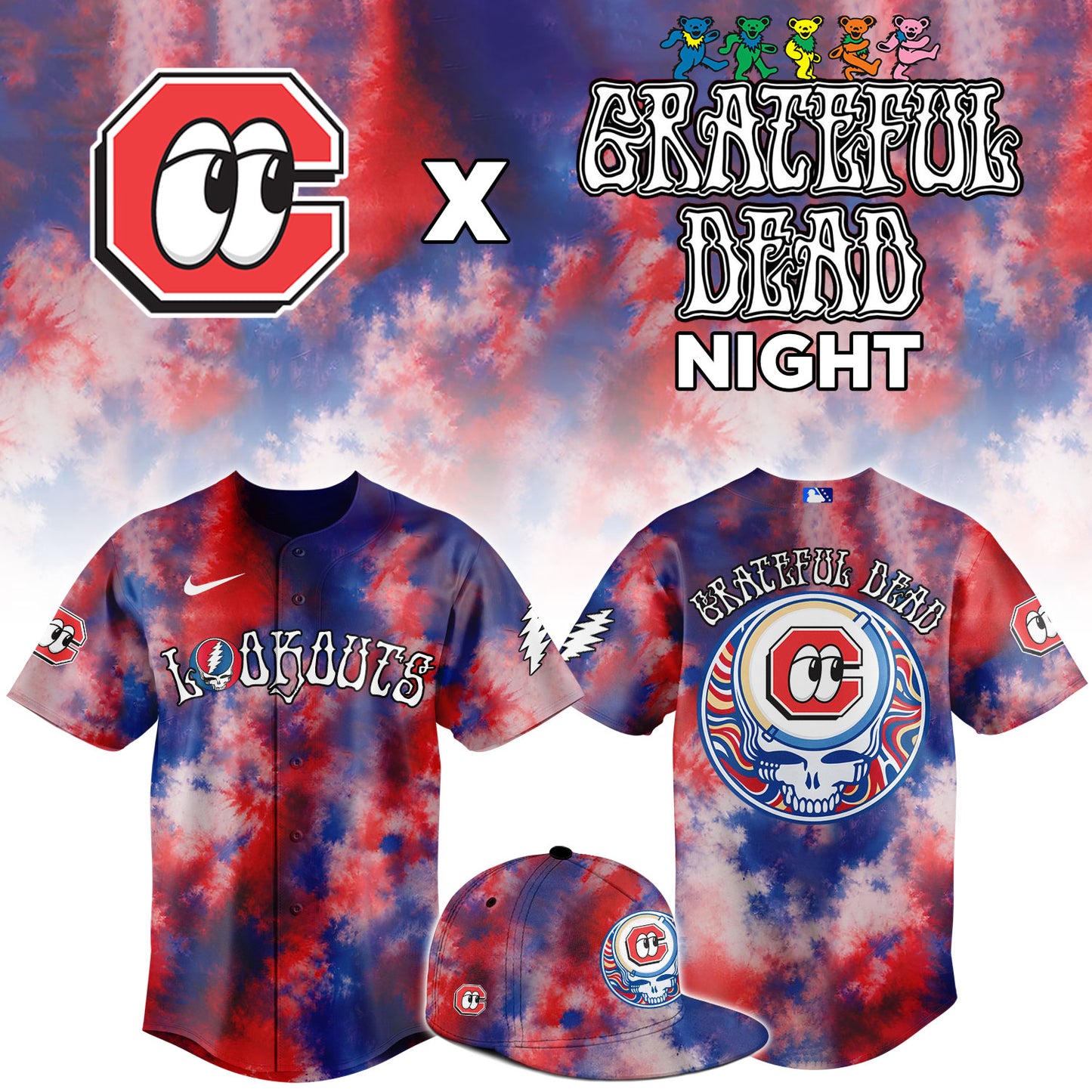 …C.Lookouts Grateful Dead Night Game Limited Jersey