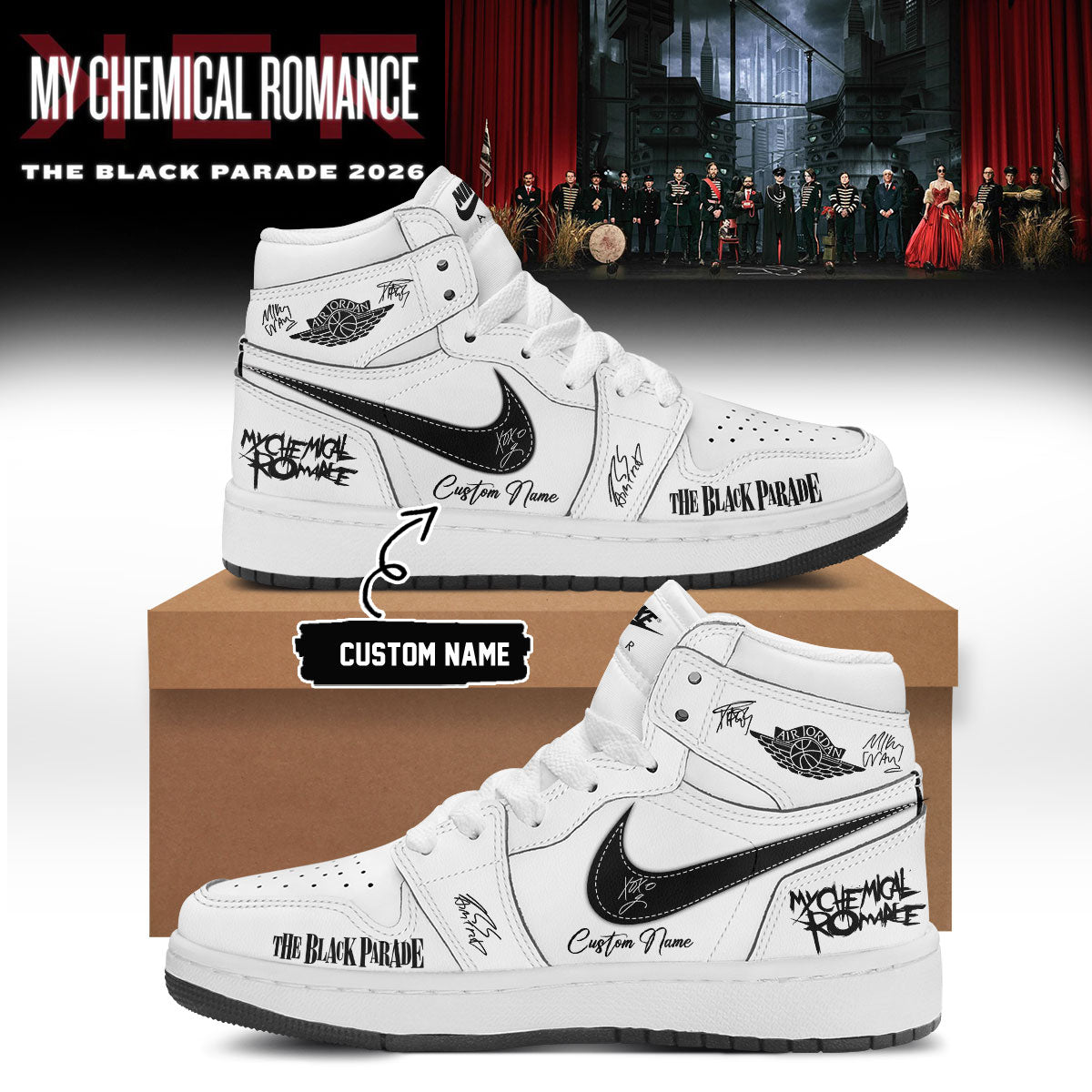 ,My Chemical Romance Limited Edition Signature Shoes
