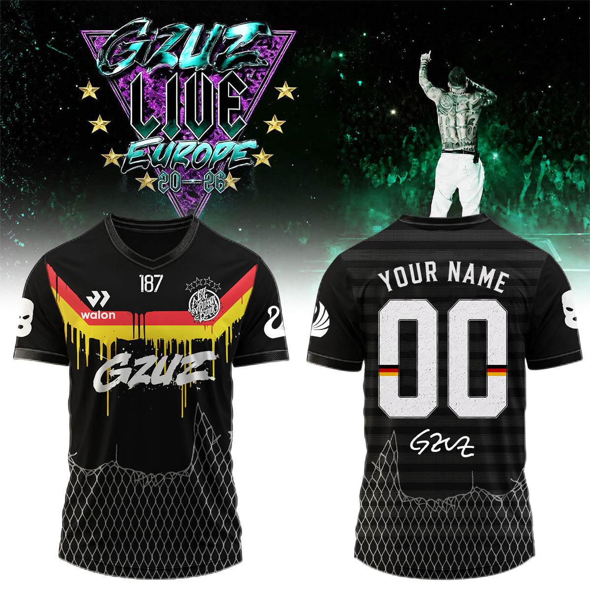 ,.GZUZ “LIVE EUROPE TOUR 2026” Signed – Jersey (Custom Name & Custom Number)