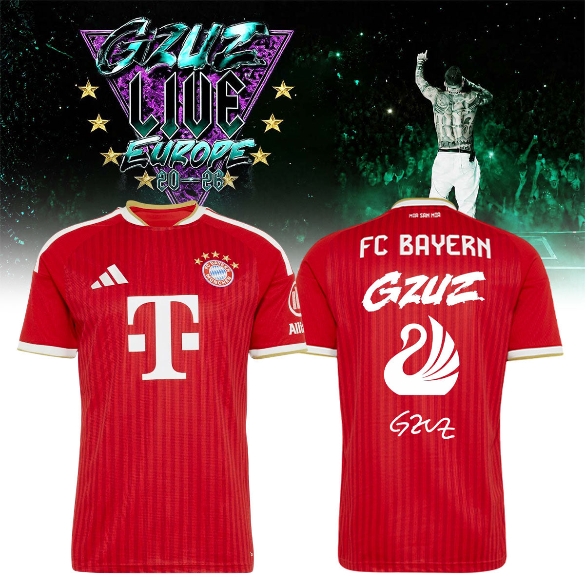 _,GZUZ x FC Bayern München “LIVE EUROPE TOUR 2026” Signed – Jersey