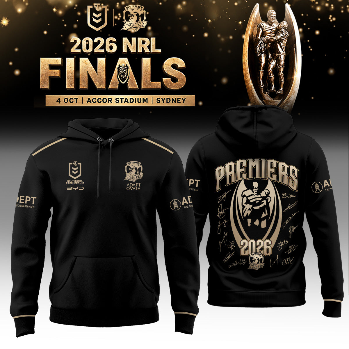 Sydney Roosters 🏆 NRL Premiers 2026 Hoodie