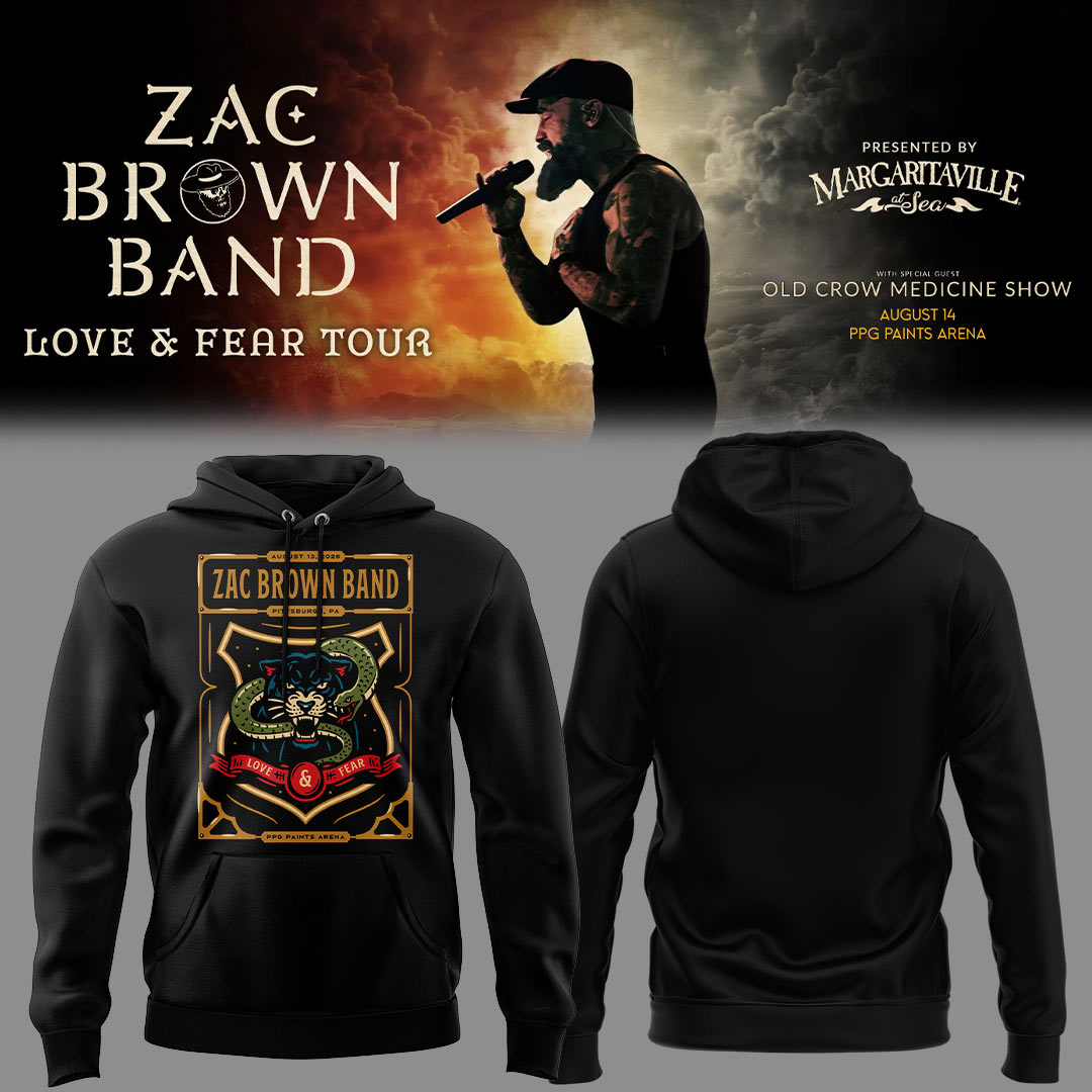 Limited Edition Zac Brown Band Love & Fear Tour in PPG Paints Arena Hoodie