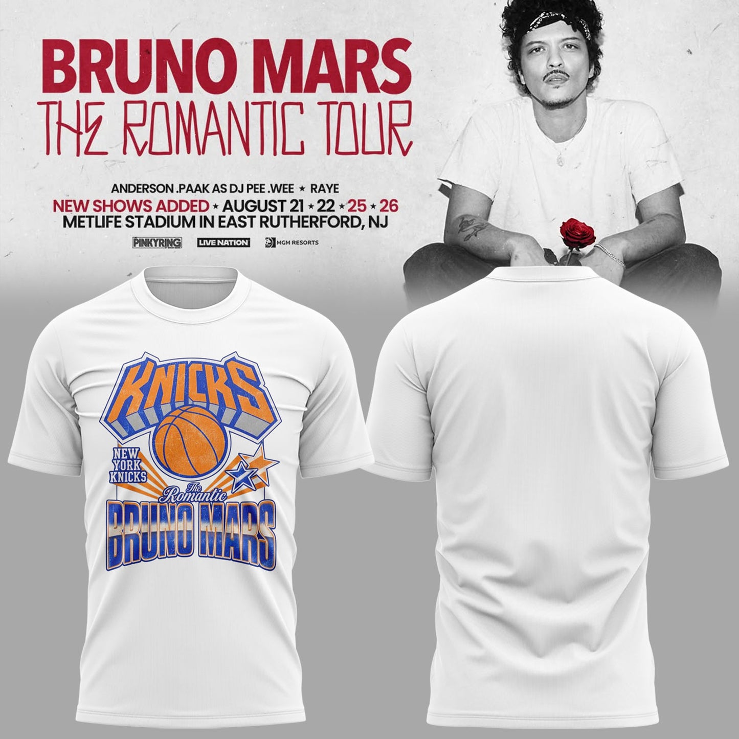 Limited Edition The Romantic Tour 2026 x NYKnick Shirt 2