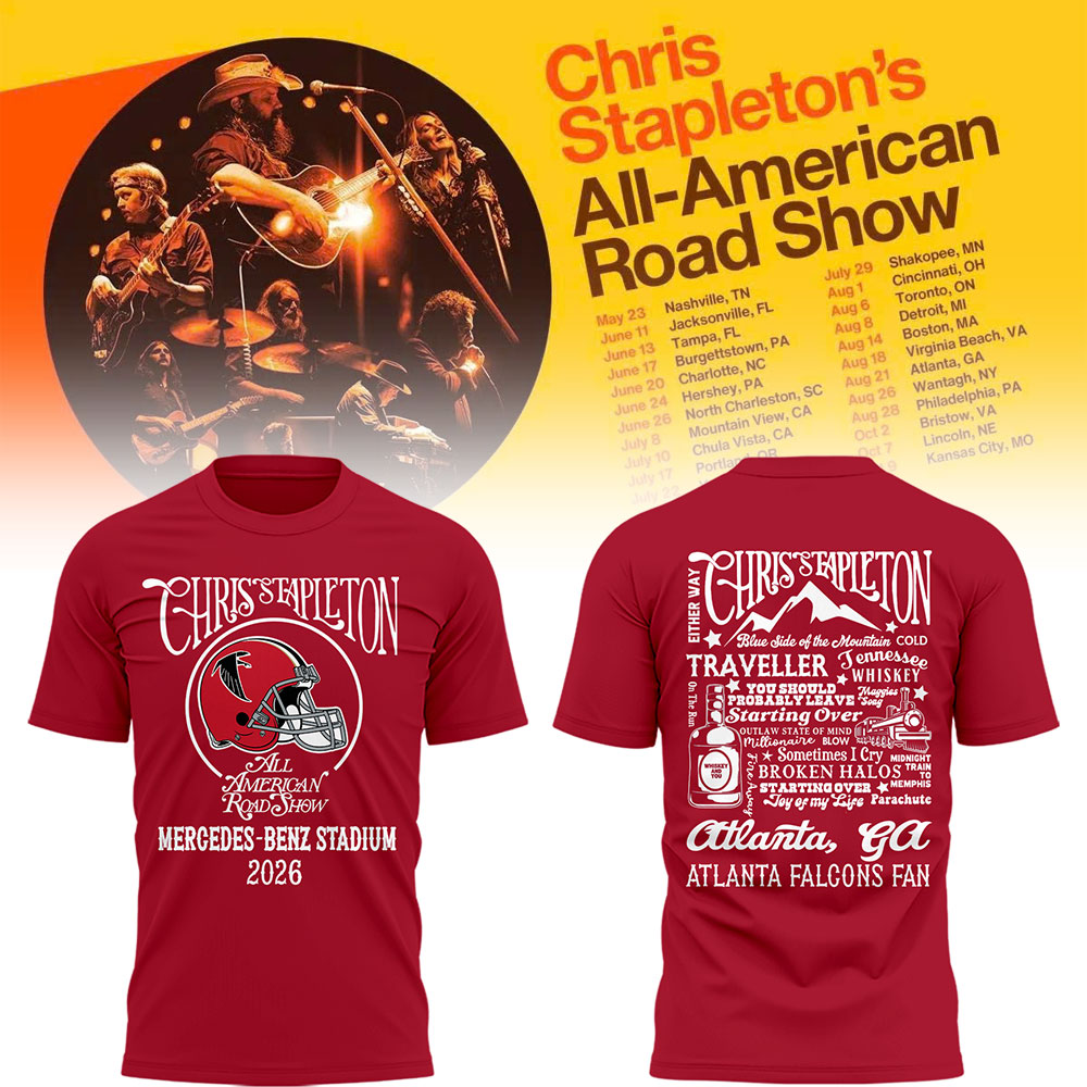 Limited Edition Atlanta Falcons x Chris Stapleton “All-American Road Show” Tshirt