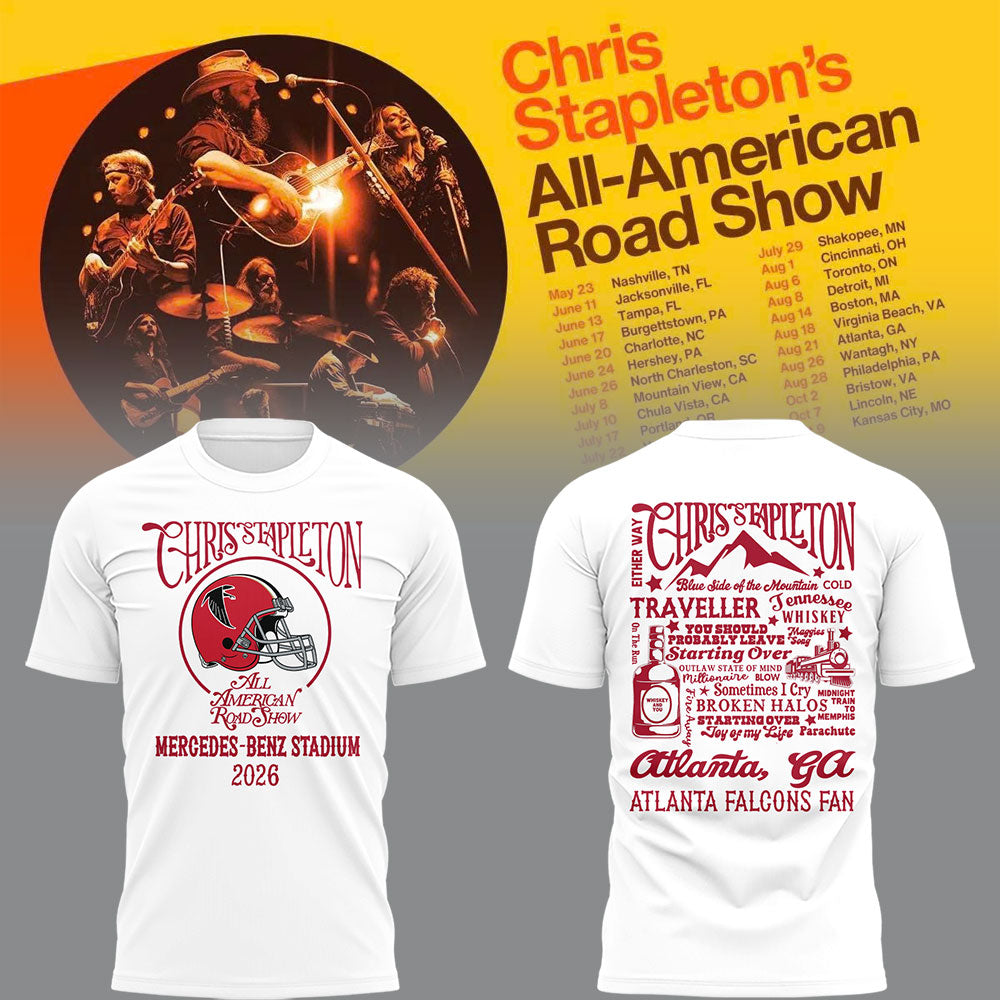 Limited Edition Atlanta Falcons x Chris Stapleton “All-American Road Show” Tshirt