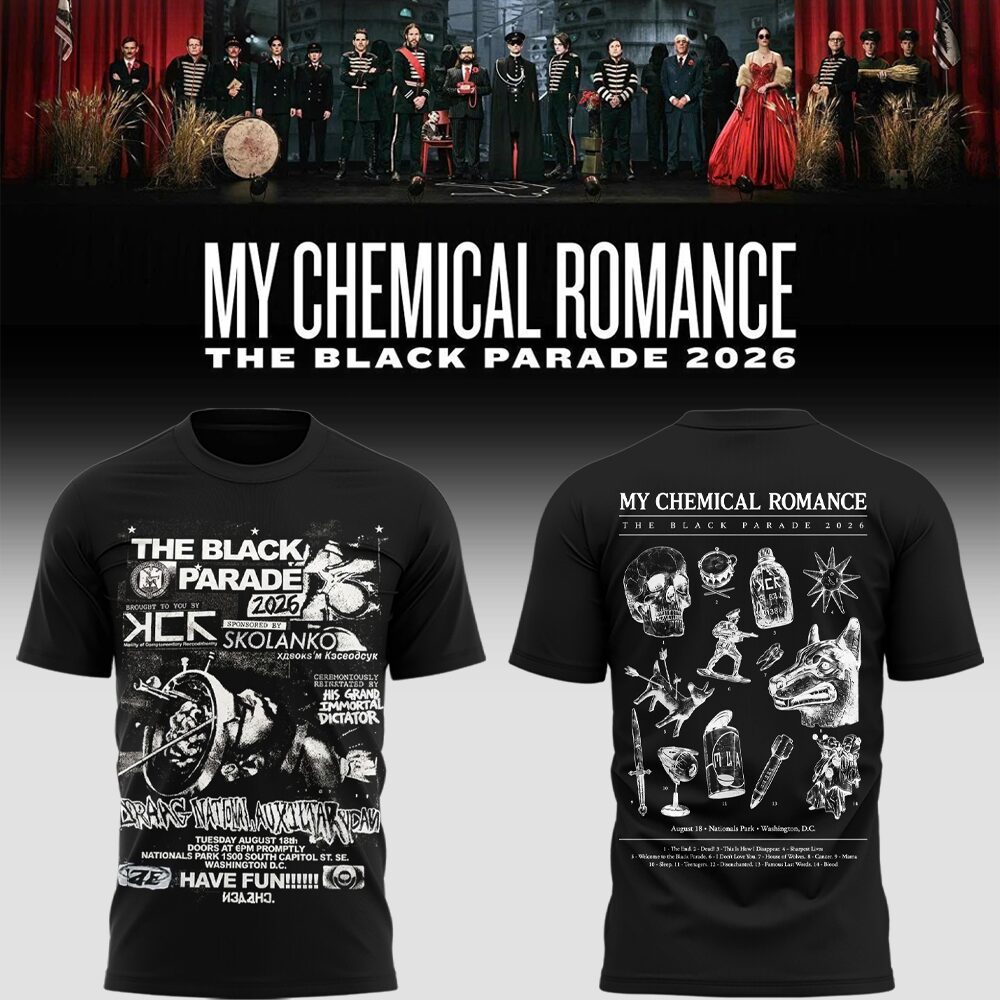 Limited Edition MCR Long Live The Black Parade Tour US 2026 At Washington, D.C Tshirt
