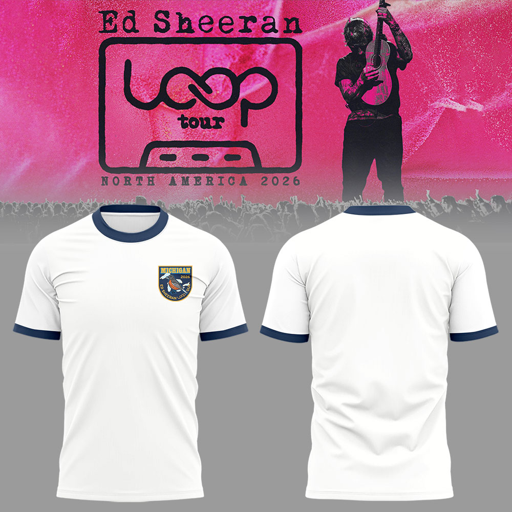 Ed “North American Loop Tour 2026″at The Ford Field,MI 🎸➕✖️➗ Shirt