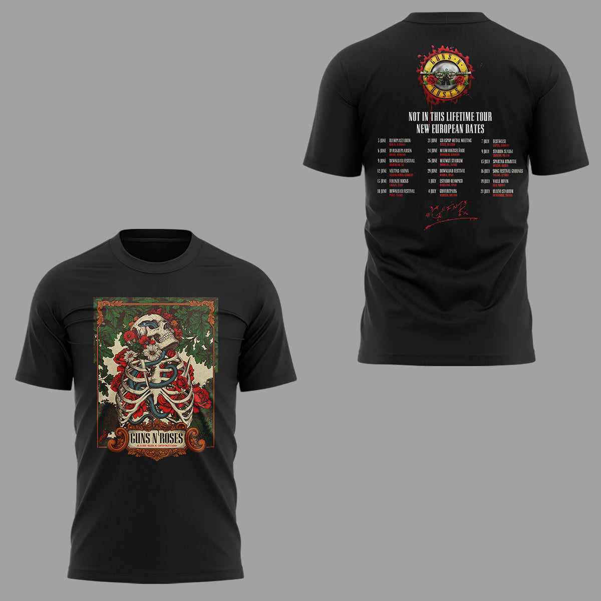 Limited Edition Guns N’ Roses Tour 2026 TShirt 10