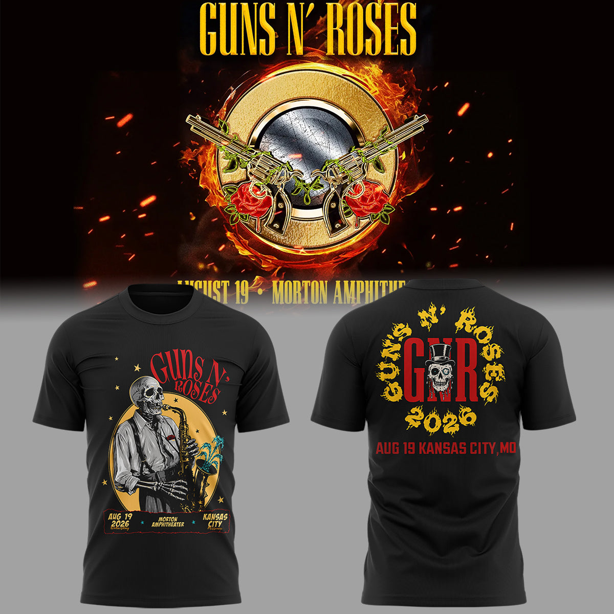 Limited Edition Guns N’ Roses Tour 2026 TShirt