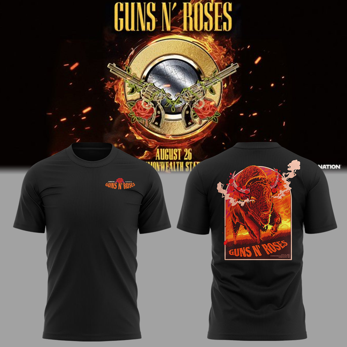 Limited Edition Guns N’ Roses Tour 2026 TShirt