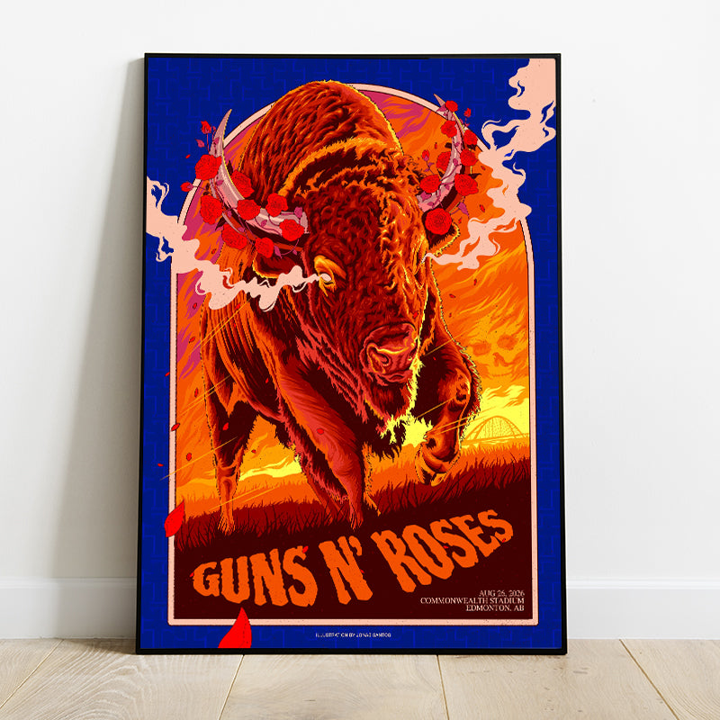 Limited Edition Guns N’ Roses Tour 2026 poster