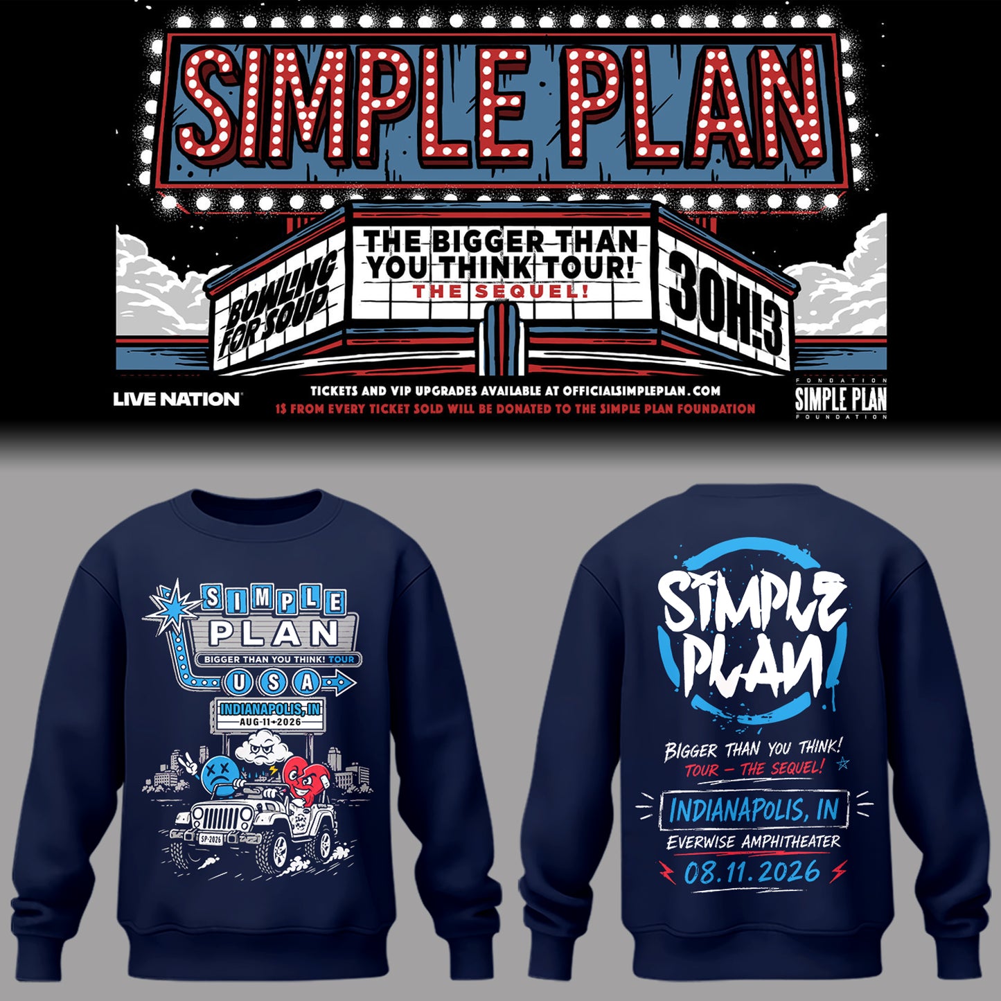 Limited Edition Bigger Than You Think! Tour in Indianapolis,IN Sweatshirt