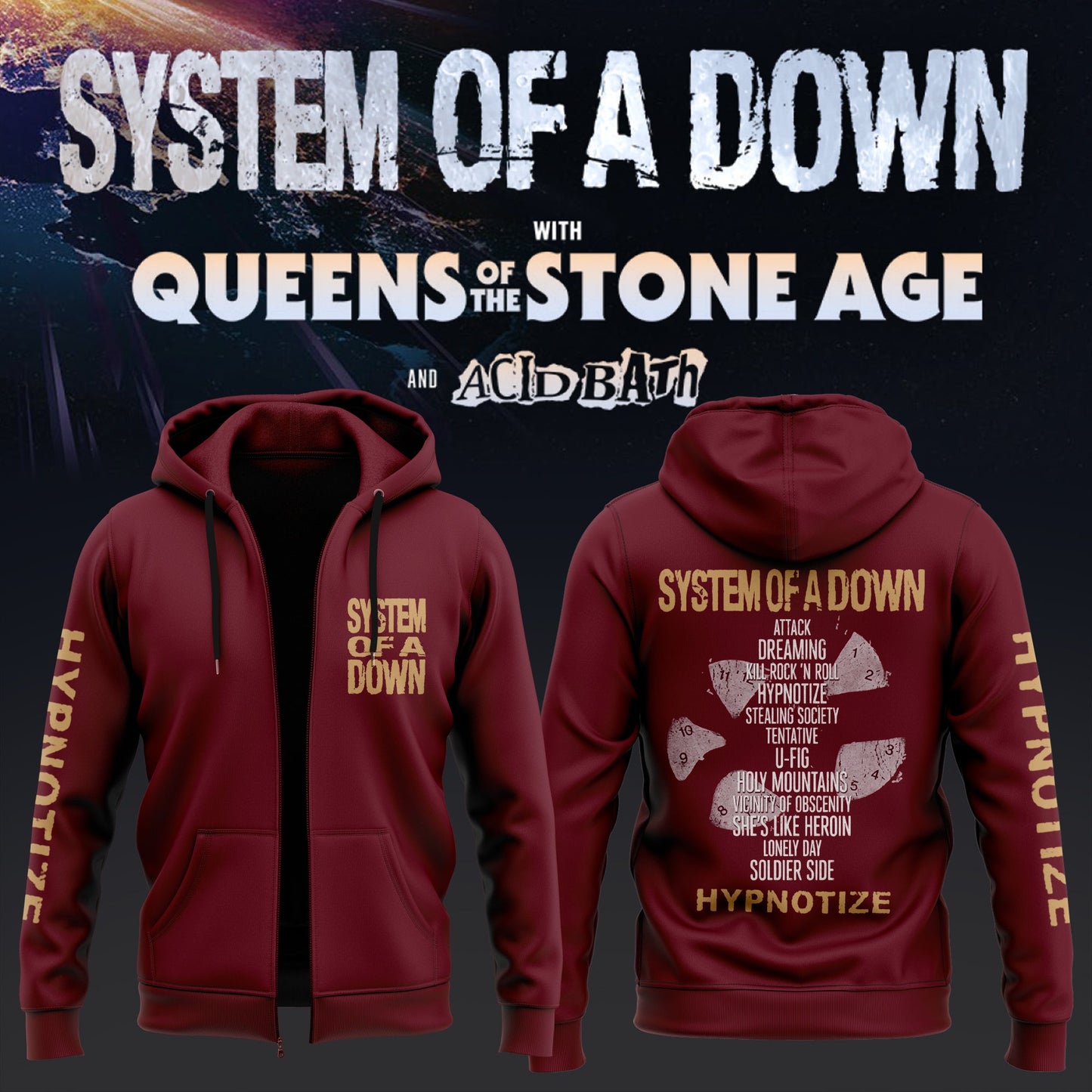 S.O.A.D – UK & EU Tour 2026 Limited ZipHoodie