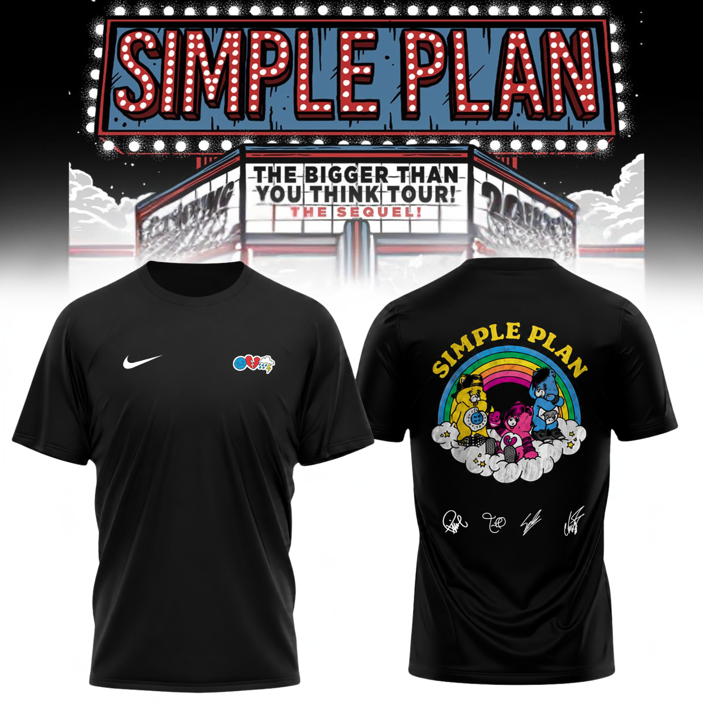 Simple Plan " The Bigger Than You Think! Tour " Signature Limited Edition - Tshirt