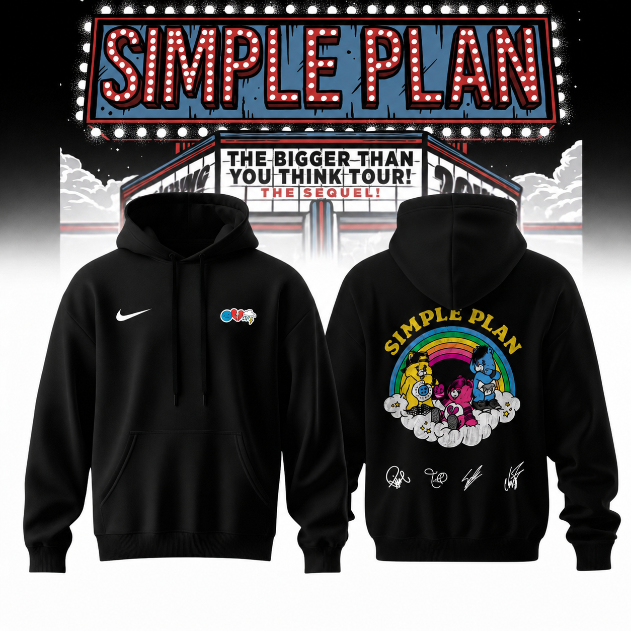 ,Simple Plan " The Bigger Than You Think! Tour " Signature Limited Edition - Hoodie