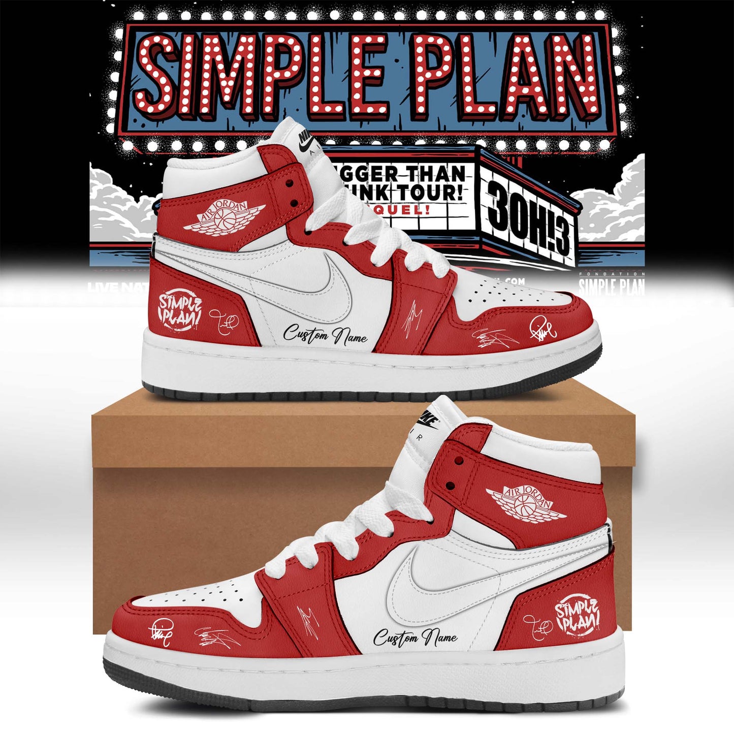 Simple Plan " The Bigger Than You Think! Tour " Shoes 3