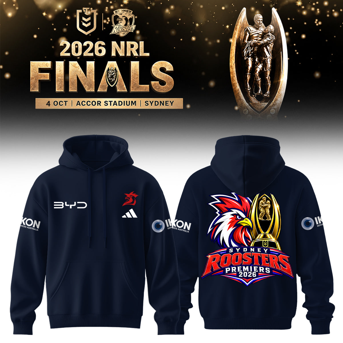 Sydney Roosters 🏆 NRL Premiers 2026 Hoodie