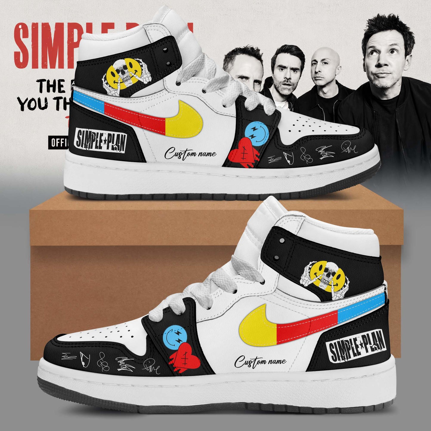 The Bigger Than You Think Tour 2026 Premium 3D High-Top Sneakers – Pop Punk Rock Edition