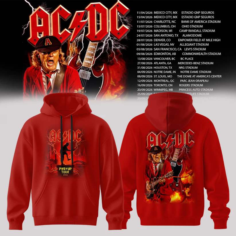 Perfect Hoodie AC/DC - Power Up Tour 2026 North America Hoodie