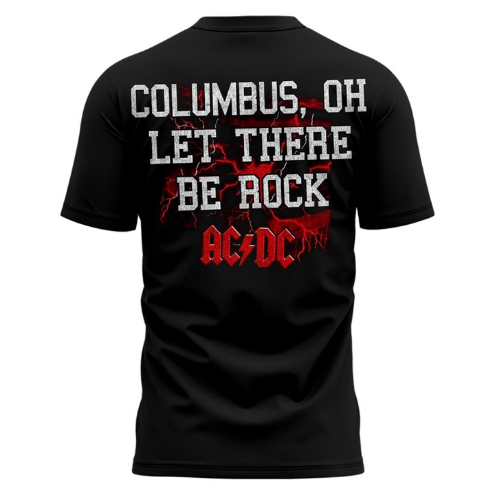 AC/DC x Ohio State Buckeyes Football - Power Up Tour 2026 Black T-Shirt