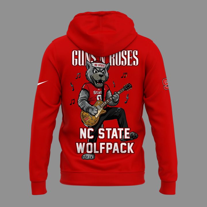 12. Exclusive 2026 Guns N' Roses x NC State Football - World Tour 2026 Hoodie