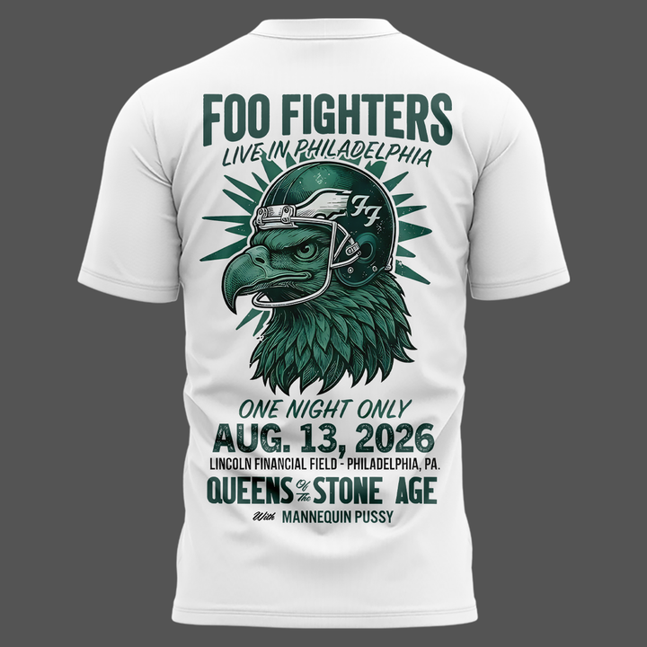 Exclusive Version Foo Fighters x Philadelphia Eagles T-Shirt