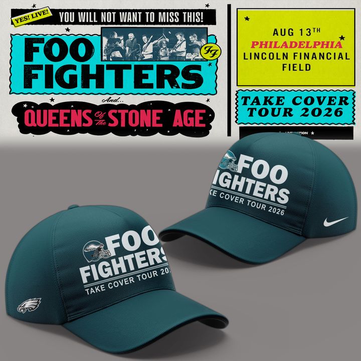 02.43. Perfect Edition Foo Fighters x Philadelphia Eagles - Take Cover Tour 2026 Hoodie