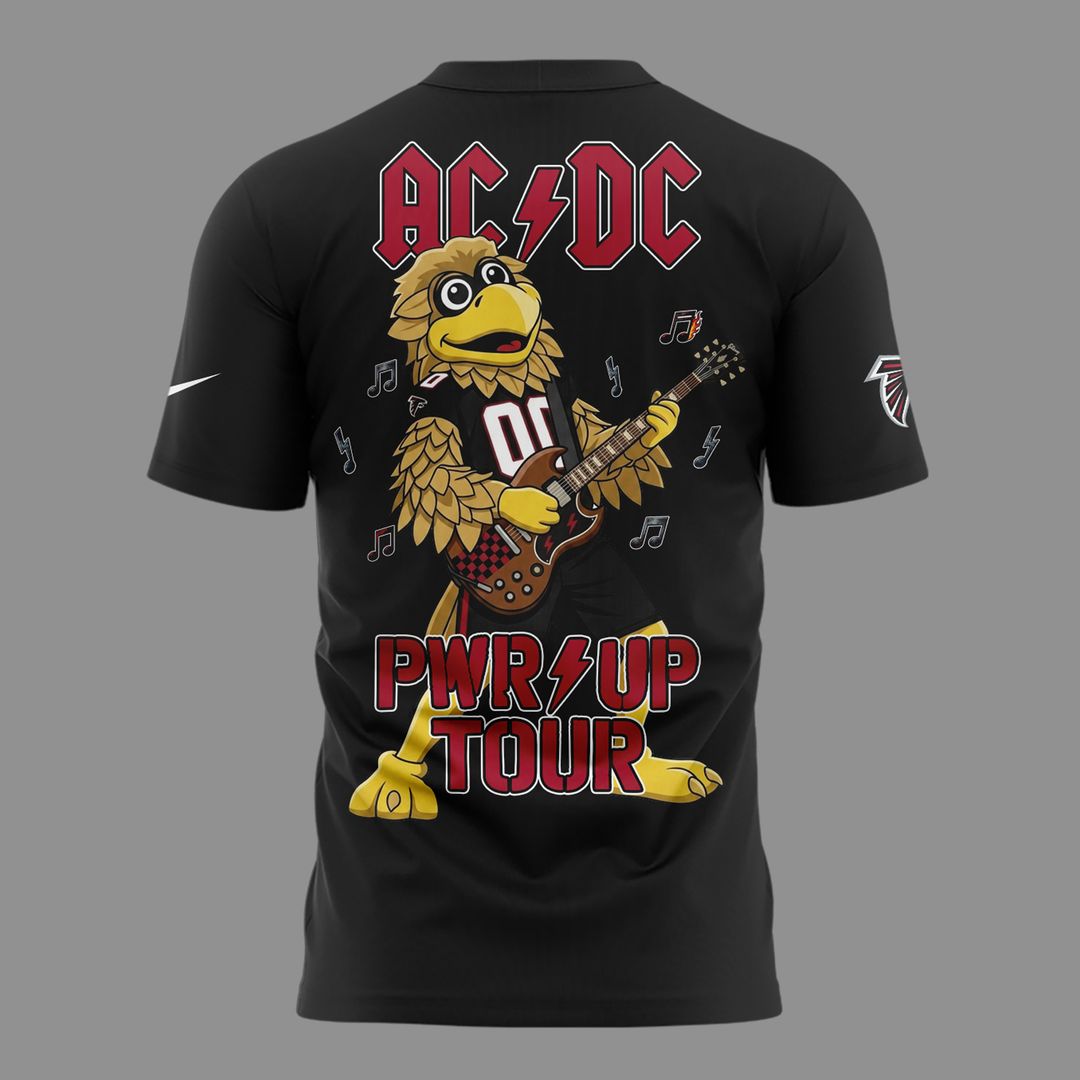 01.06. New Black Shirt Mascots Atlanta Falcons x AC/DC - Power Up Tour 2026 T-Shirt