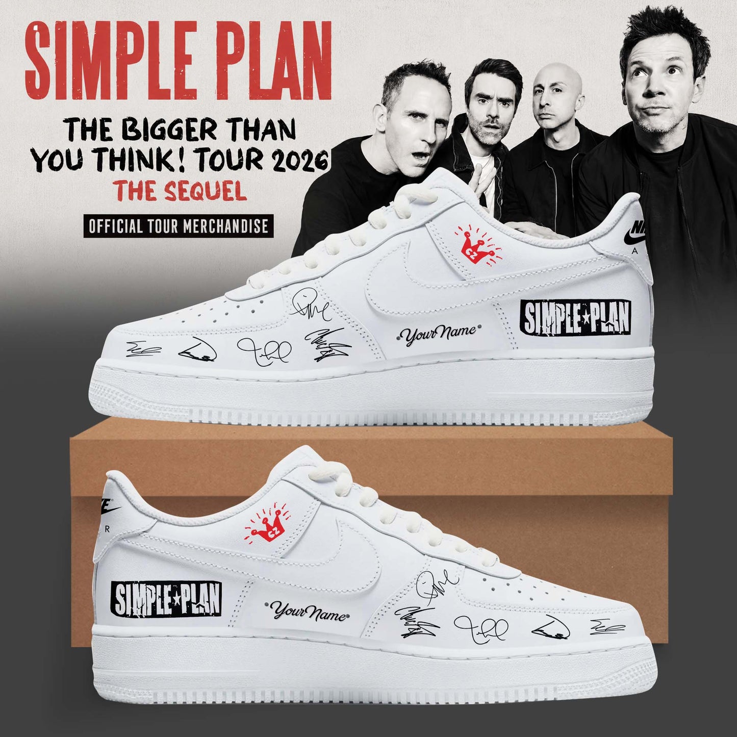 The Bigger Than You Think Tour 2026 Premium 3D Graphic Sneakers – Vintage Edition