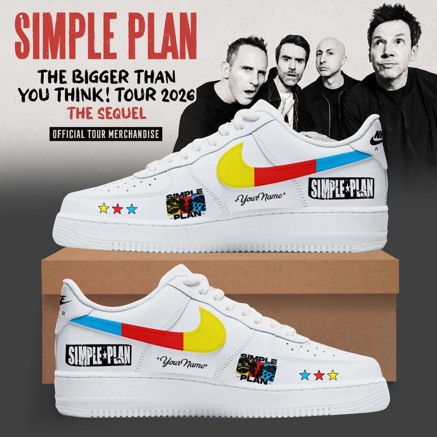 The Bigger Than You Think Tour 2026 Premium 3D Graphic Sneakers – Limited Edition