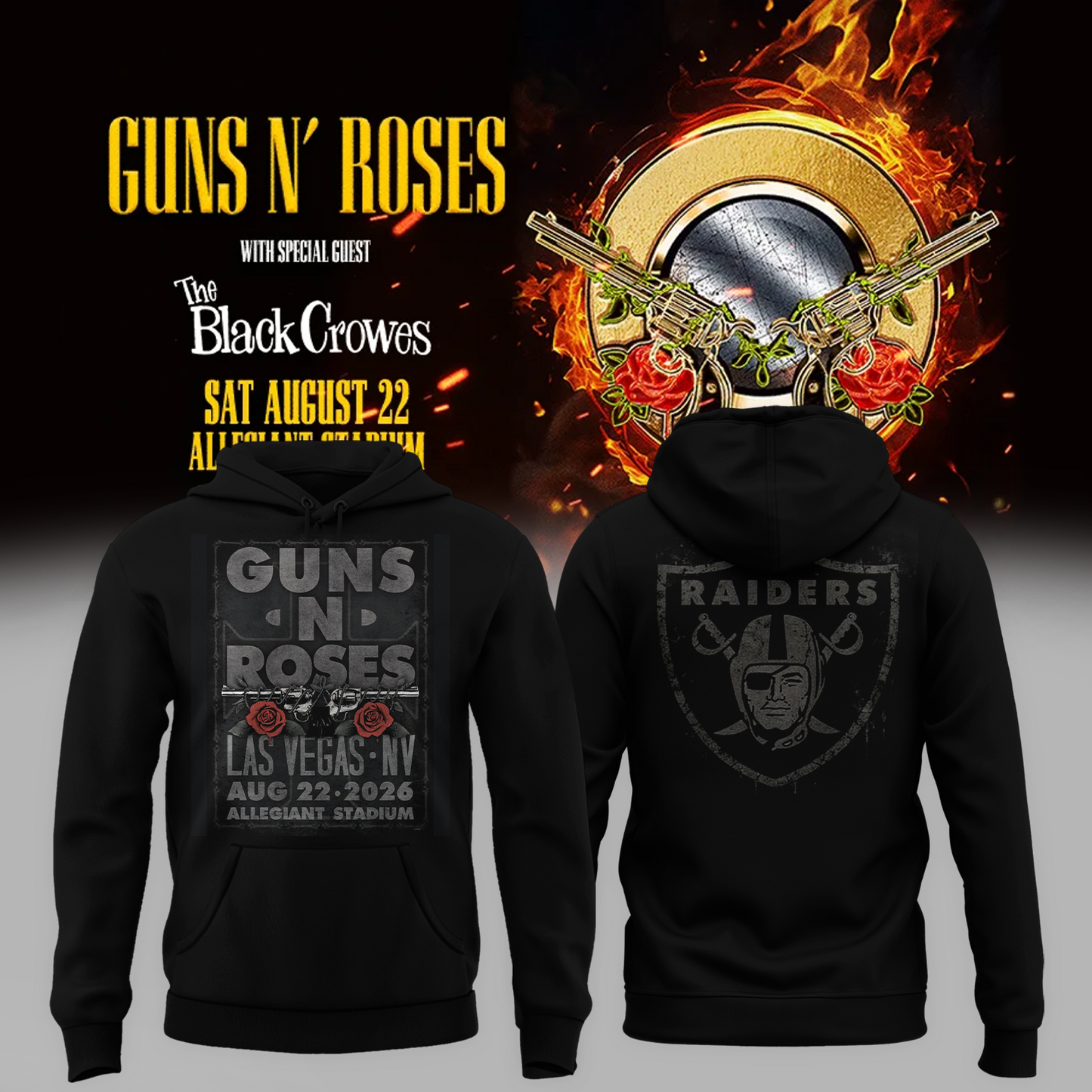 Limited Edition Guns N’ Roses Tour 2026 Hoodie