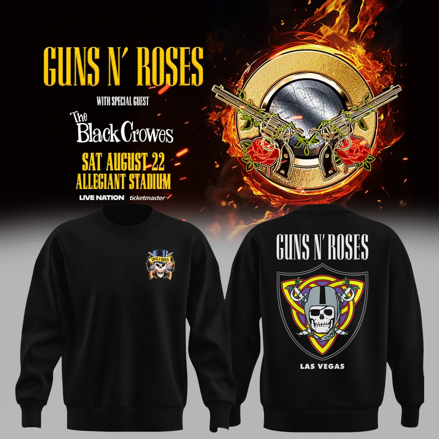 Limited Edition Guns N’ Roses Tour 2026 Sweatshirt