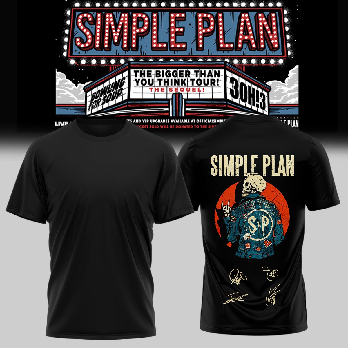Simple Plan " The Bigger Than You Think! Tour "- Tshirt