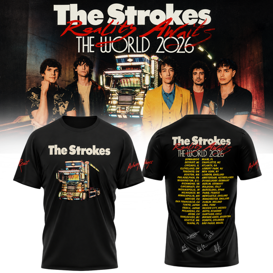 The Strokes “Reality Awaits Tour 2026” Signature Limited Edition – Tshirt