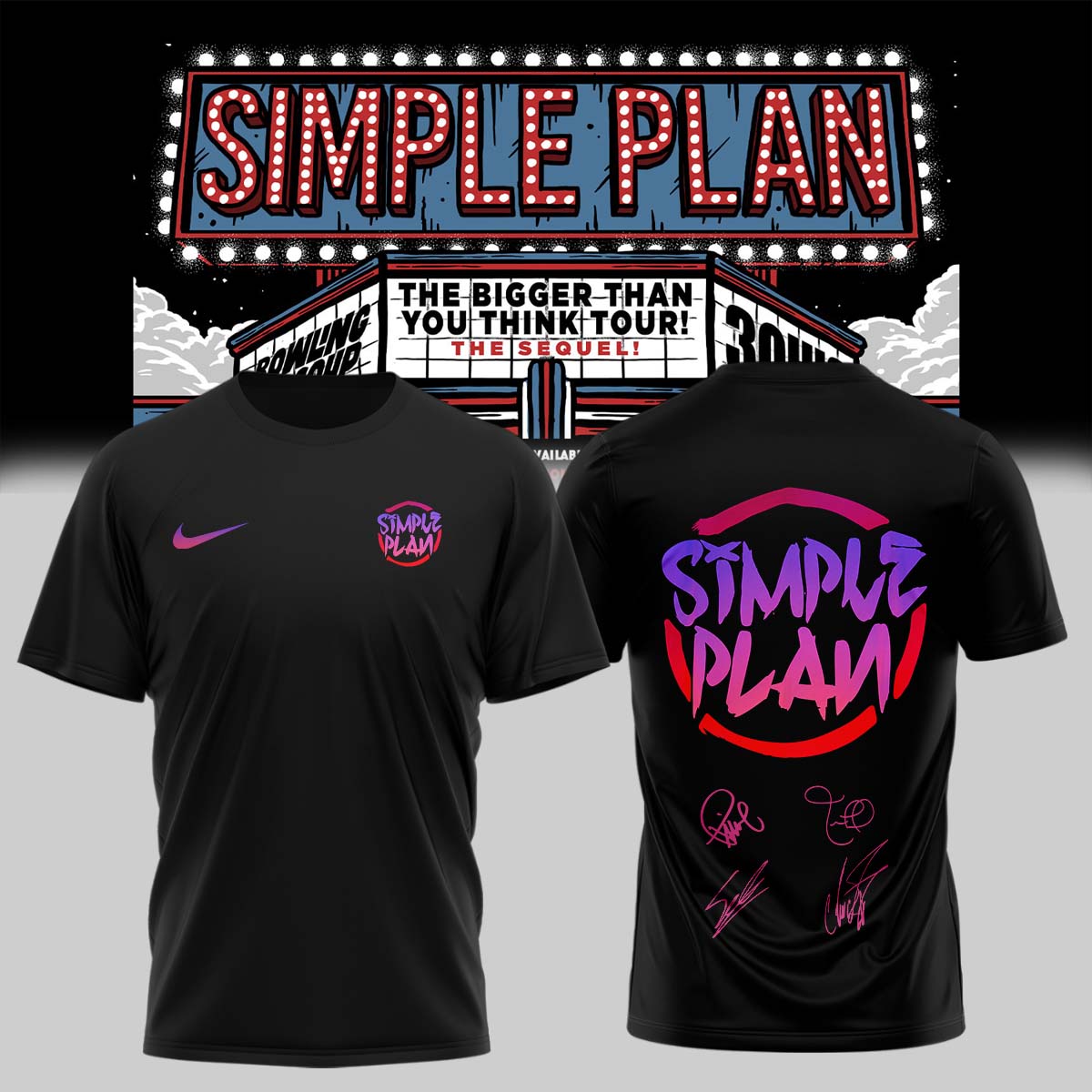 Simple Plan " The Bigger Than You Think! Tour "- Tshirt