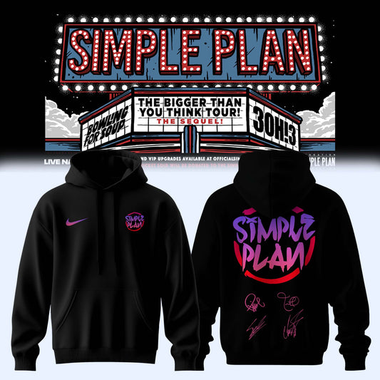 ,Simple Plan " The Bigger Than You Think! Tour " Signature Limited Edition - Hoodie