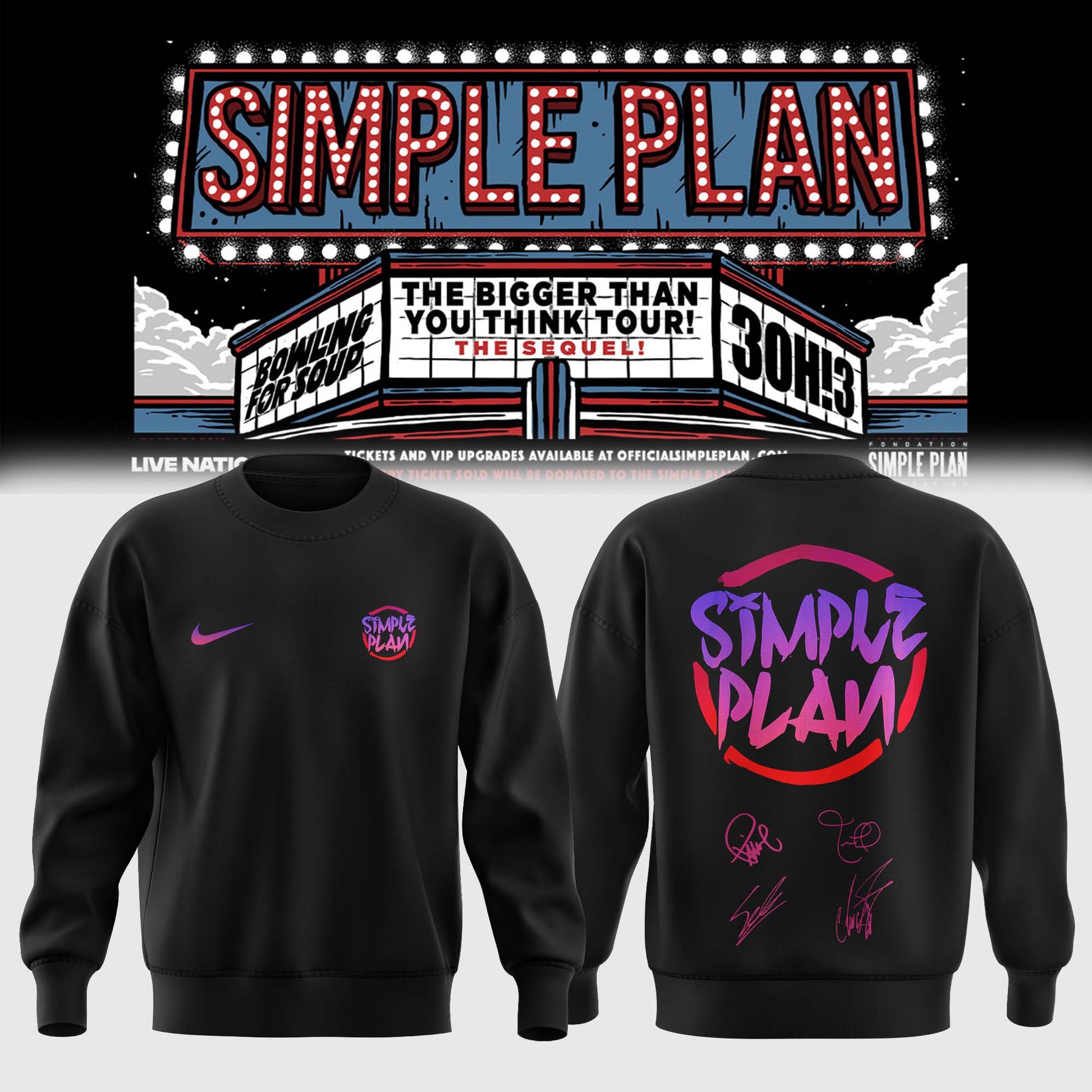 Simple Plan " The Bigger Than You Think! Tour "- Sweatshirt