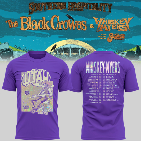 Limited Edition Whiskey Myers Southern Hospitality Tour In Utah T-Shirt 2