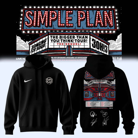 ,Simple Plan " The Bigger Than You Think! Tour " Signature Limited Edition - Hoodie