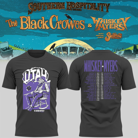 Limited Edition Whiskey Myers Southern Hospitality Tour In Utah T-Shirt 1