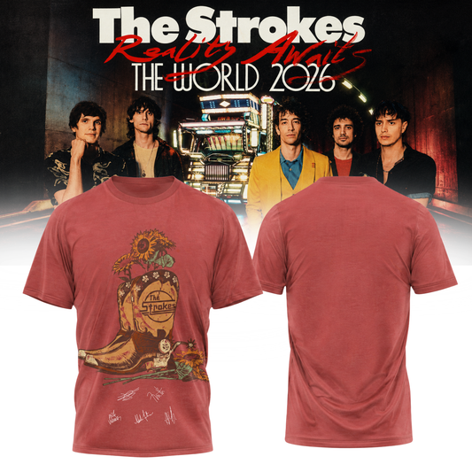 The Strokes “Reality Awaits Tour 2026” Signature Limited Edition – Tshirt
