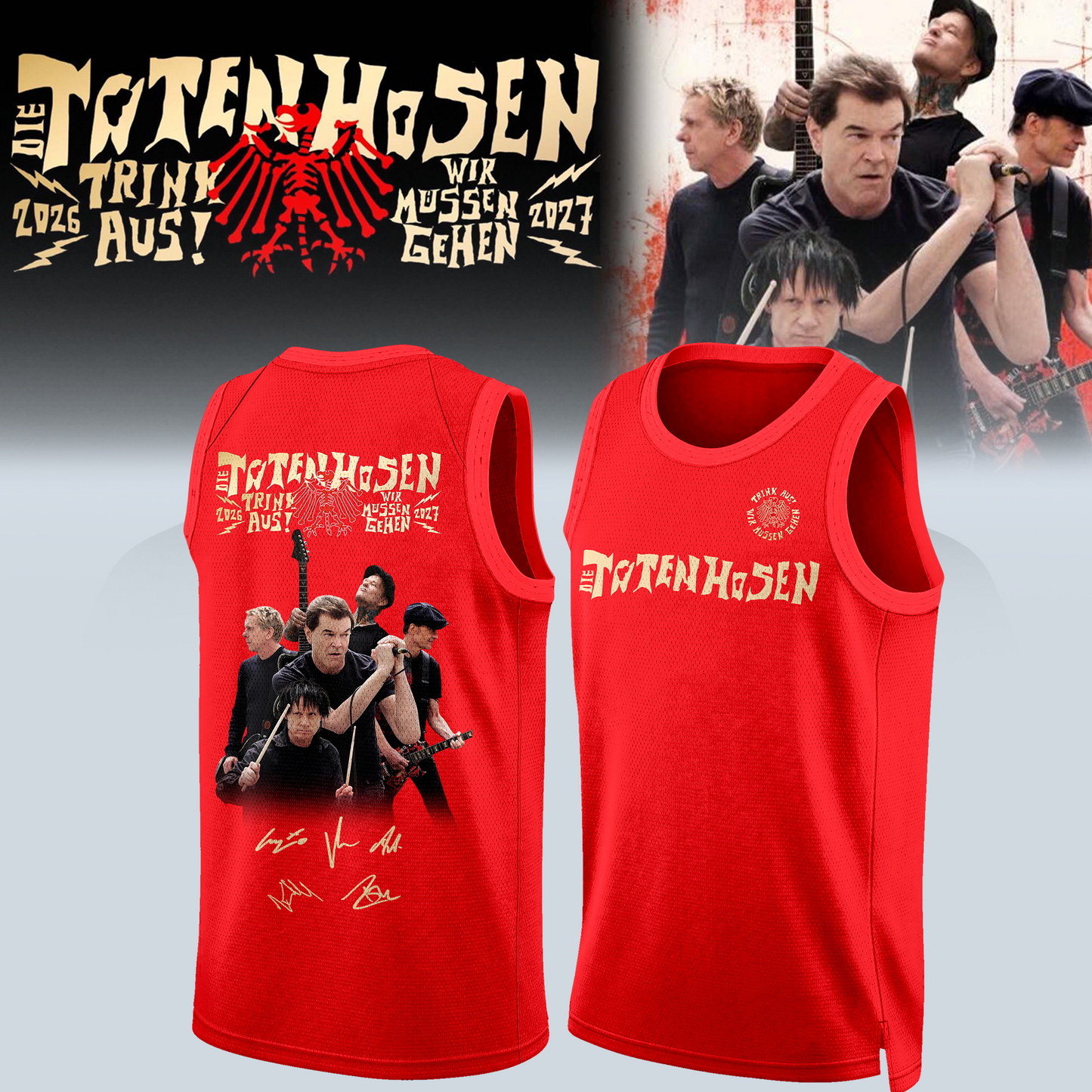 ,,.Die Toten Hosen Trink Aus! Wir Müssen Gehen Tour 2026/27 – Jersey