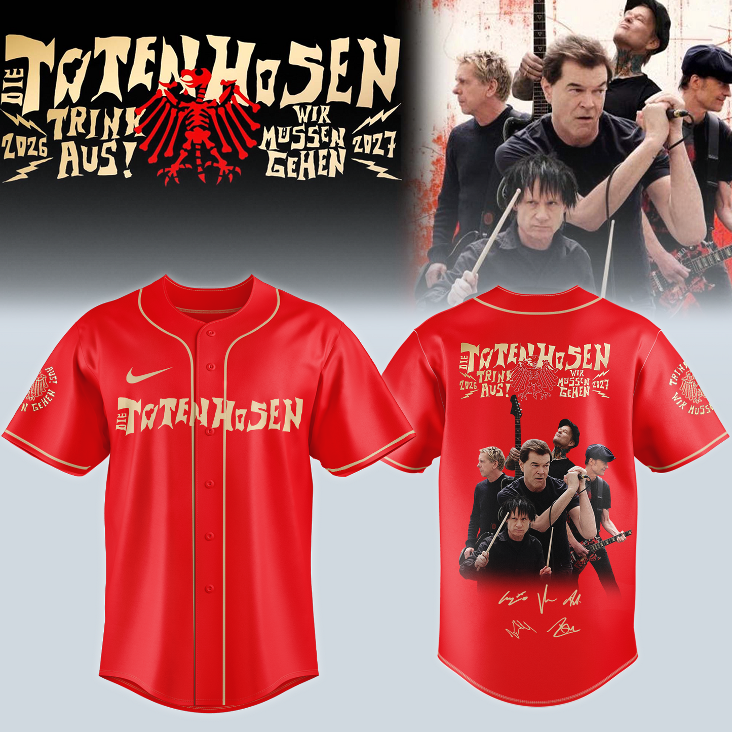 ,,.Die Toten Hosen Trink Aus! Wir Müssen Gehen Tour 2026/27 – Jersey